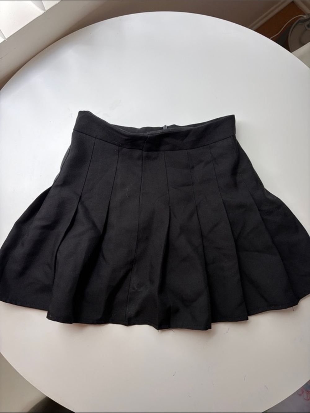 Women's Black Pleated Skater Skirt